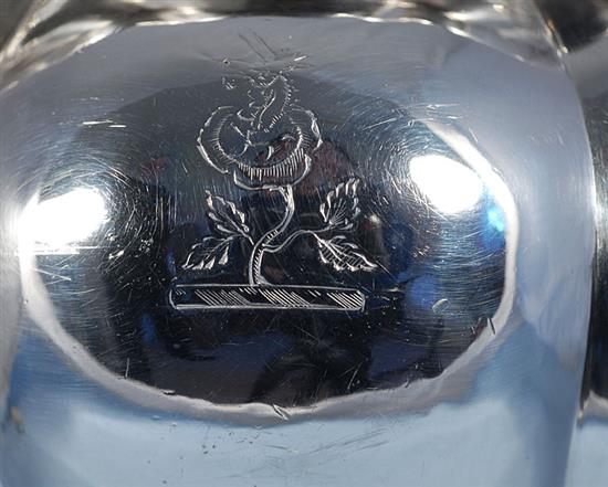 A William IV Irish silver sugar bowl, Width to handles 8 ¾”/225mm Weight 5 ¼”/135mm Weight: 16.7oz/474grms